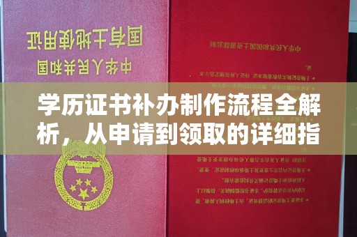 大悟学历证书补办制作流程全解析，从申请到领取的详细指南